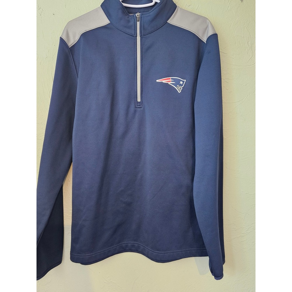 New England Patriots NFL‎ Team Apparel Quarter Zip Pullover Mens Medium